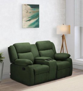 Avalon Fabric Manual 2 Seater Recliner In Sap Green Colour