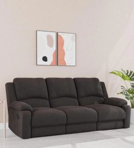 Luxor 3 Seater Manual Recliner In Coffee Brown Finish