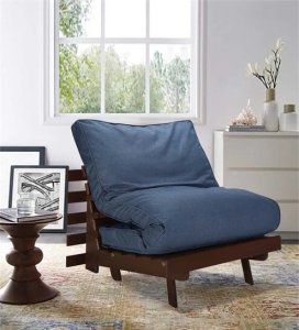 Single Futon in Blue Colour with Mattress