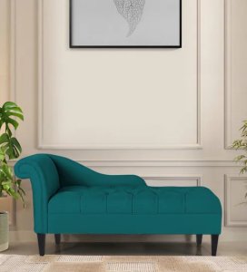 Adria Fabric RHS Chaise Lounger in Sea Green Colour