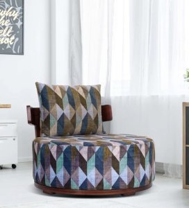 Camellia Solid Wood Slipper Chair in Multi Colour