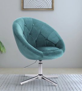 Pario Fabric Lounge Chair in Blue Colour