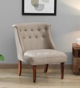 Ludovic Velvet Slipper Chair In Aqua Colour