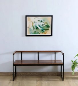 Buckley Metal Settee in Black Colour