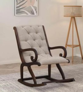 Kingston Sheesham Wood Rocking Chair in Scratch Resistant Provincial Teak Finish