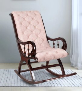Colorodo Solid Wood Rocking Chair in Brown Colour