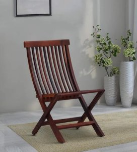 Siegen Sheesham Wood Folding Chair in Honey Oak Finish (Set of 2)