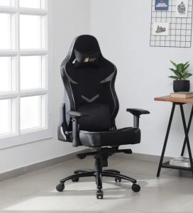 Monster Fabric Gaming Chair in Black & Grey Colour