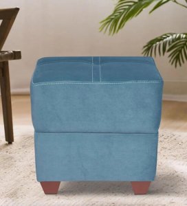 Posh Fabric Ottoman In Blue Colour