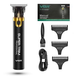 VGR Professional Pro Li Outliner Electric Cordless Hair Clippers Rechargeable Grooming Kits T-Blade Close Cutting Trimmer for Men 0mm Bald Head Clipper, Multicolor