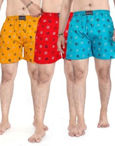 Boldecy Men's Cotton Regular Fit Printed Comfortable Boxer Shorts
