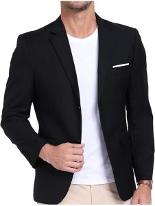 Random Stripe Mens Suit Jacket Slim Fit 2 Button Blazer for Men Business Suits Blazer Casual Sport Coats (Only Blazer)