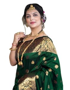 VJFASHION Women Paithani Silk Blend Saree With Blouse Piece_freesize