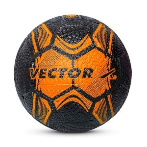 Vector X Street Soccer Rubber Moulded Football Size-5 (Orange, Black)