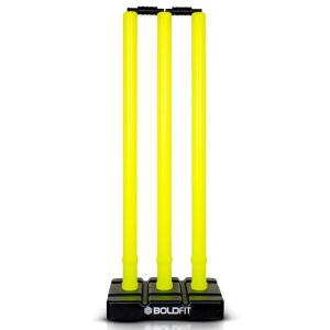 Boldfit Cricket Stumps with Stand Cricket Kit Plastic Wickets