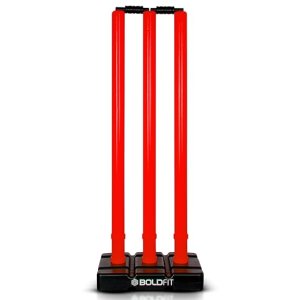 Boldfit Cricket Stumps with Stand Cricket Kit Plastic Wickets