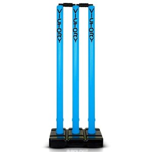 Victory Heavy Plastic Cricket Stumps Set (Blue)
